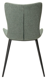 Medusa Dining chair, pebble green bouclé fabric