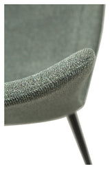 Medusa Dining chair, pebble green bouclé fabric