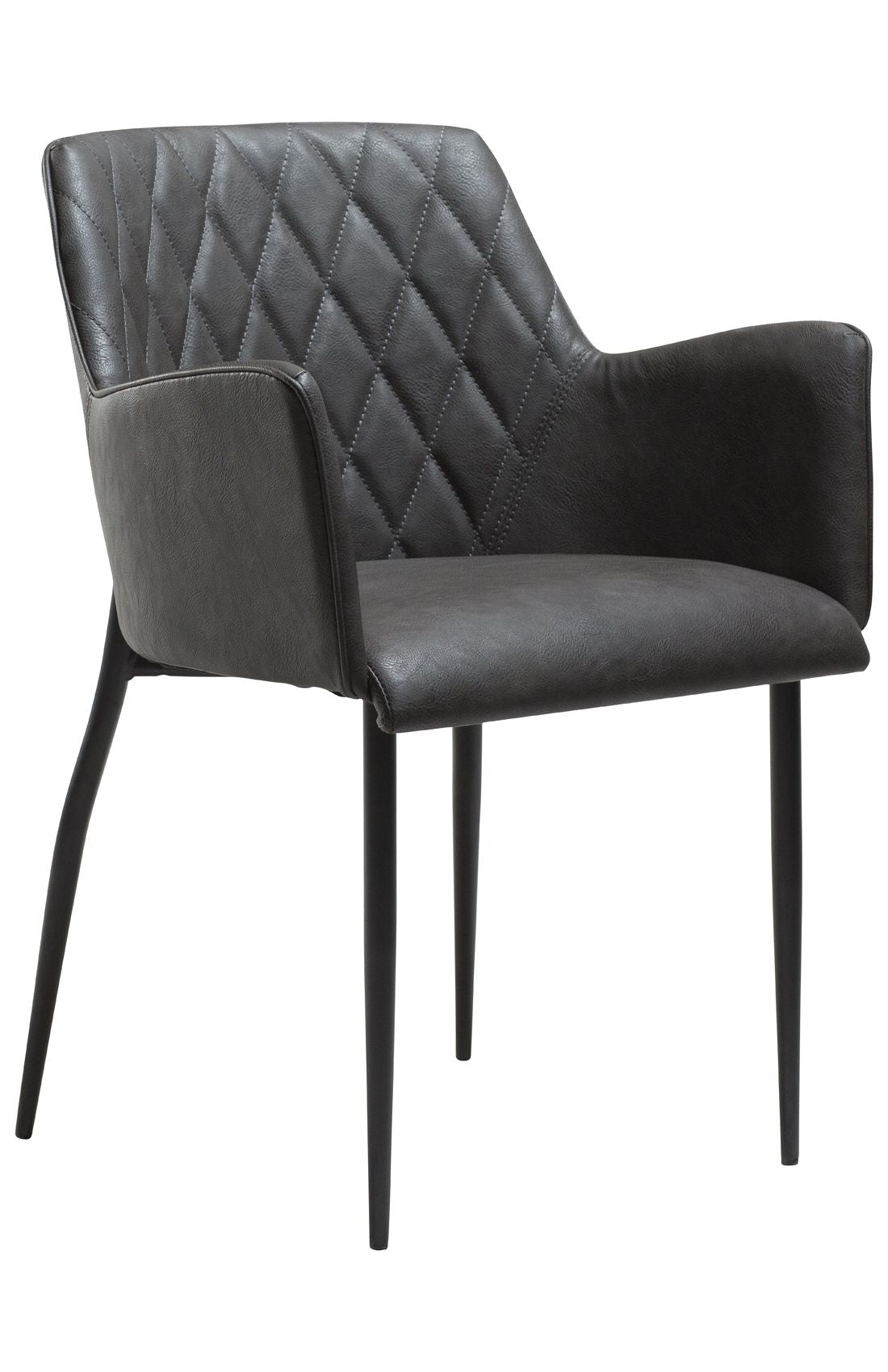 Rombo Dining chair, Gray leatherette