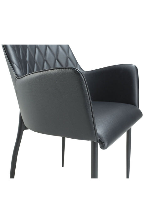 Rombo Dining chair, Gray leatherette