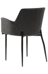 Rombo Dining chair, Gray leatherette