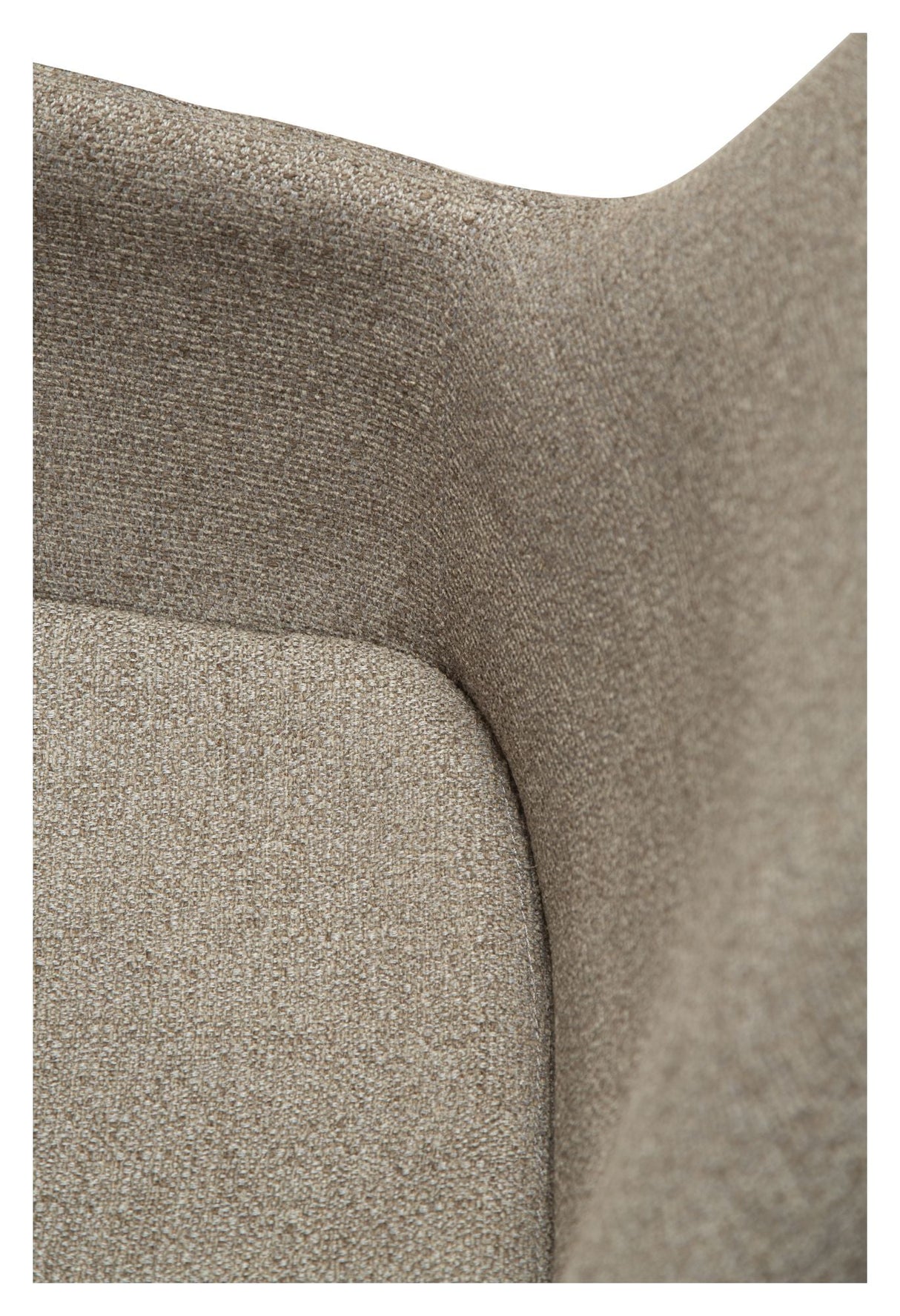 Zimmer Dining chair with arm, pebble earth bouclé fabric