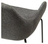 Zimmer Dining chair with arm, pebble gray bouclé fabric