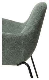 Zimmer Dining chair with arm, pebble green bouclé fabric