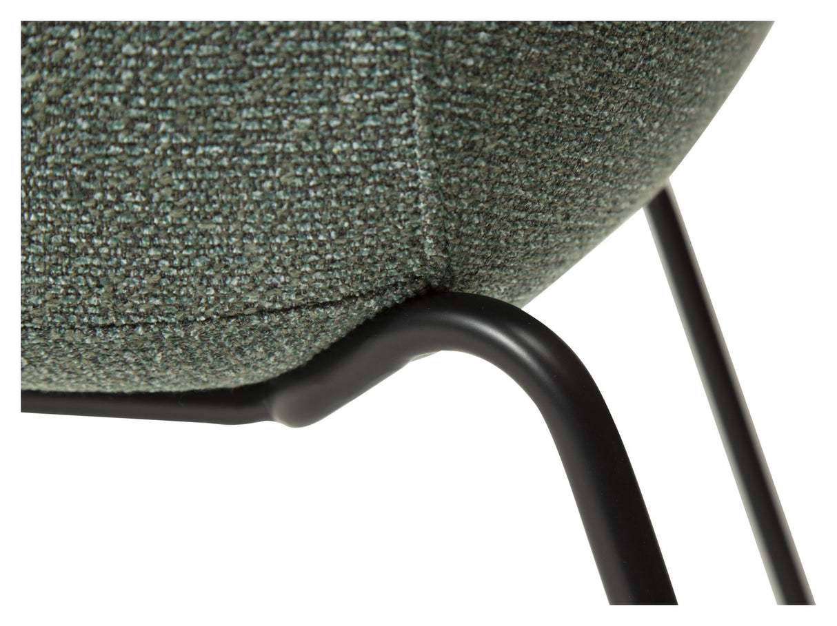 Zimmer Dining chair with arm, pebble green bouclé fabric