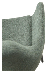 Zimmer Dining chair with arm, pebble green bouclé fabric