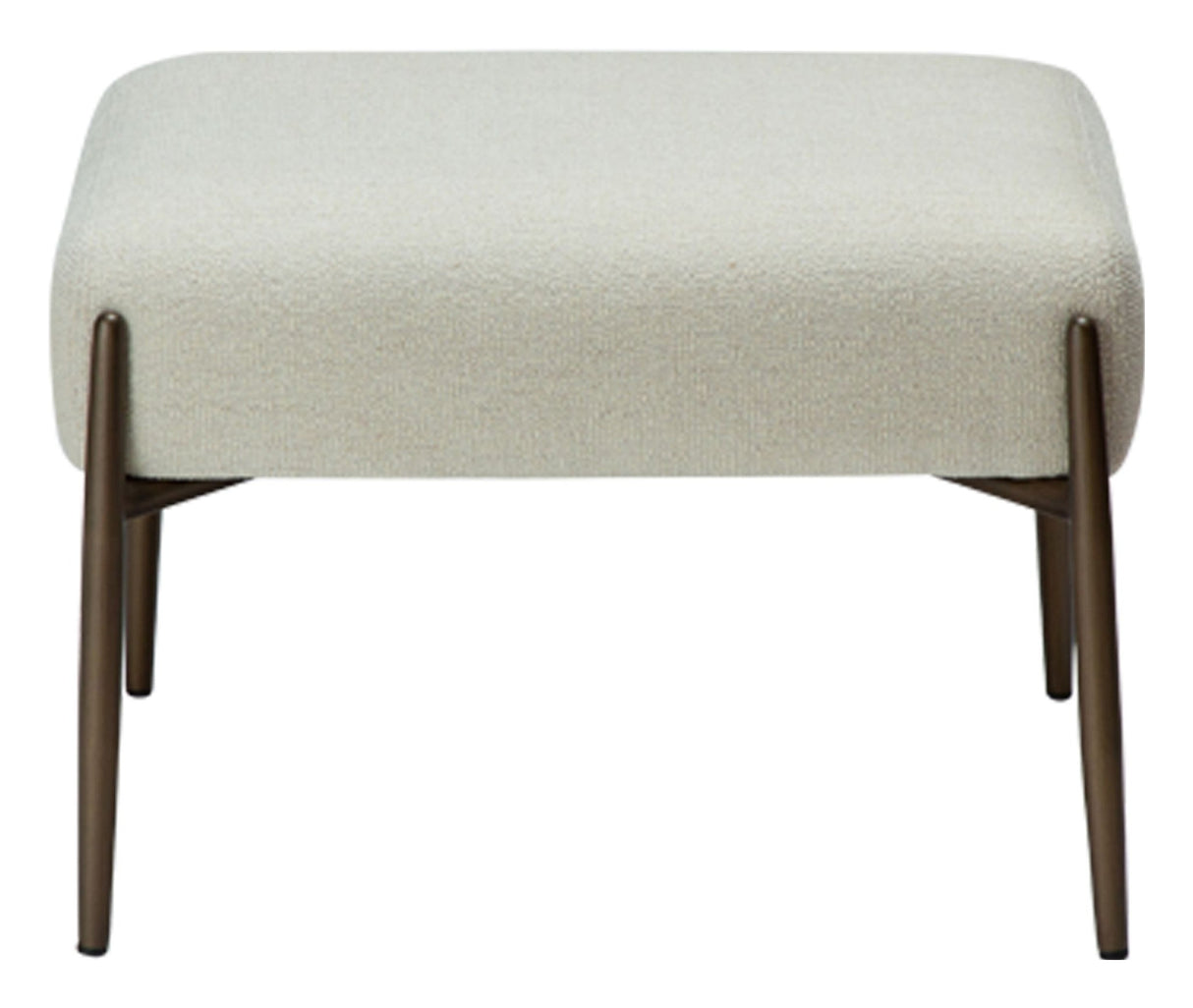 GLAM Footstool, White/beige Fabric