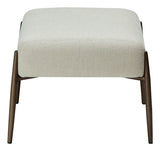 GLAM Footstool, White/beige Fabric