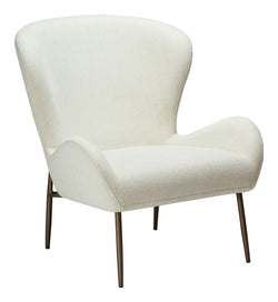 GLAM Lounge Chair, White/beige Fabric