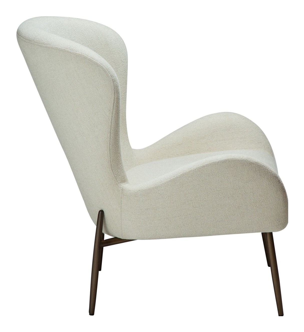 GLAM Lounge Chair, White/beige Fabric