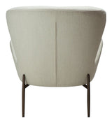 GLAM Lounge Chair, White/beige Fabric