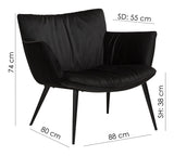 Join Lounge Chair, Meteorite Black Velvet