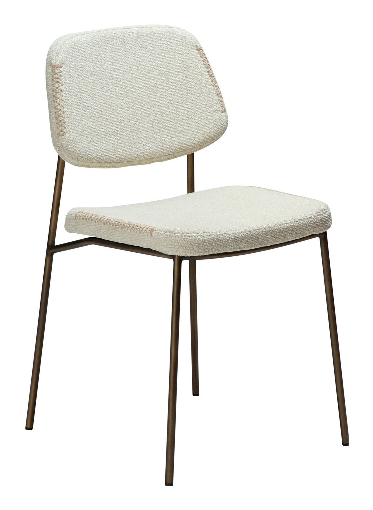 MENTA Dining chair, White/beige Fabric