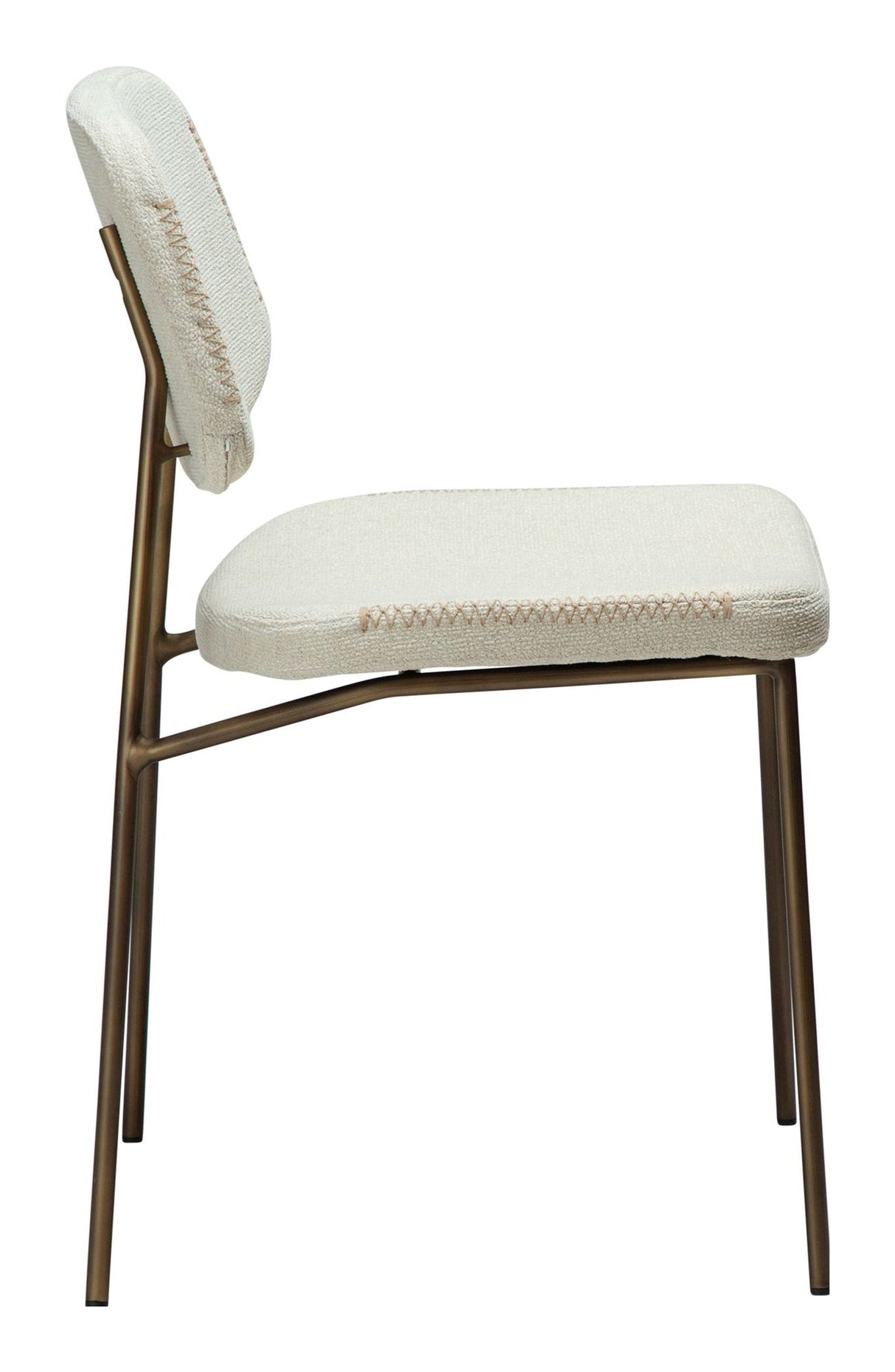 MENTA Dining chair, White/beige Fabric