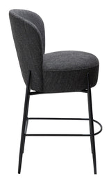 ORBIT Bar stool, Black Fabric, SH: 67.5