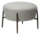 ORBIT Footstool, White/beige Fabric