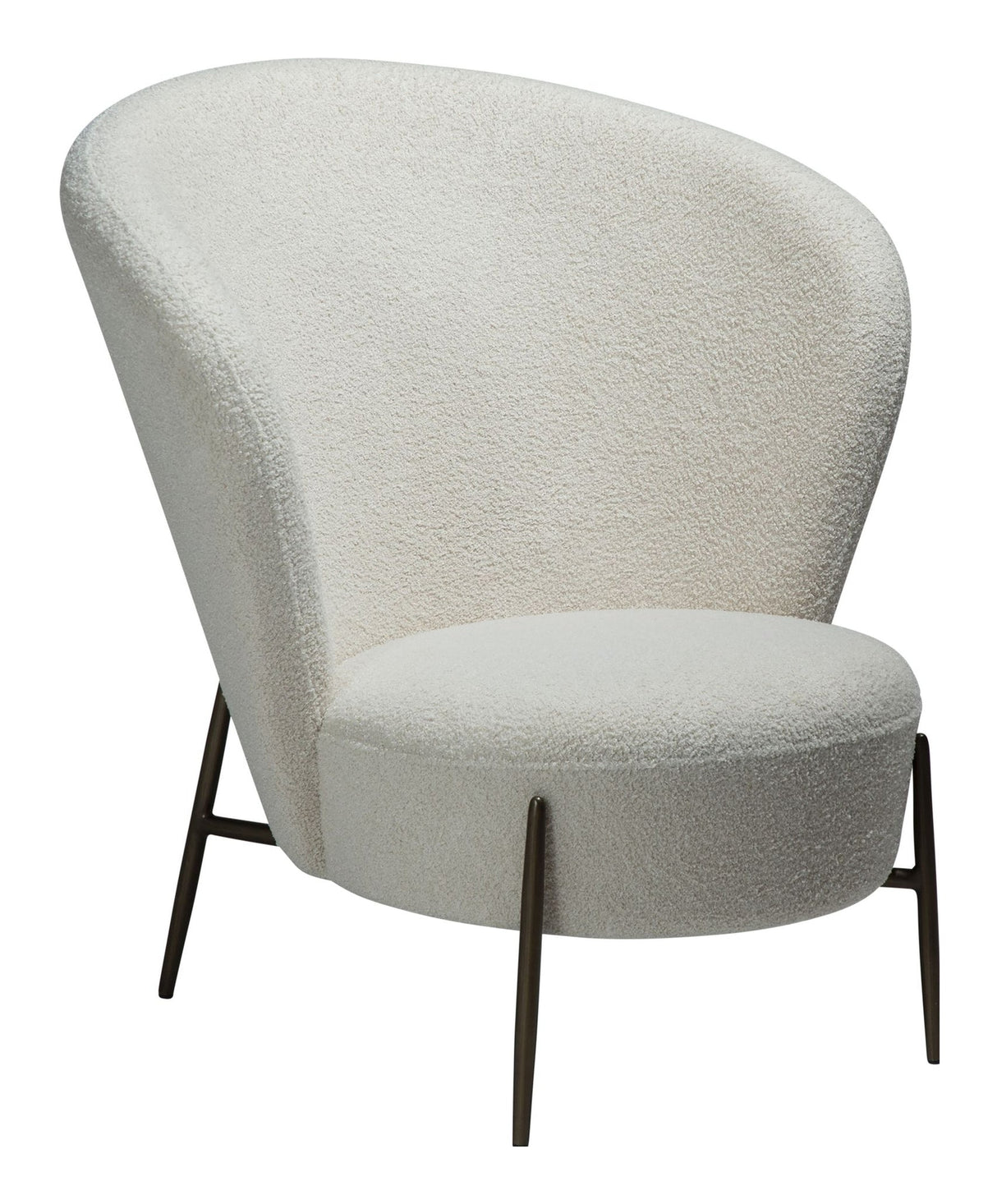 ORBIT Lounge Chair, White/beige Fabric