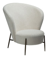 ORBIT Lounge Chair, White/beige Fabric