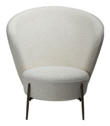 ORBIT Lounge Chair, White/beige Fabric