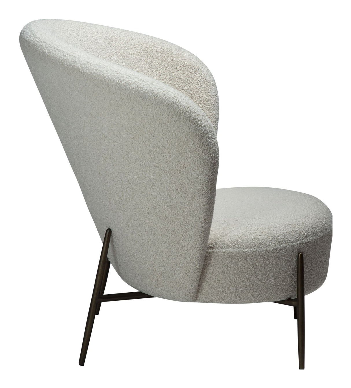 ORBIT Lounge Chair, White/beige Fabric