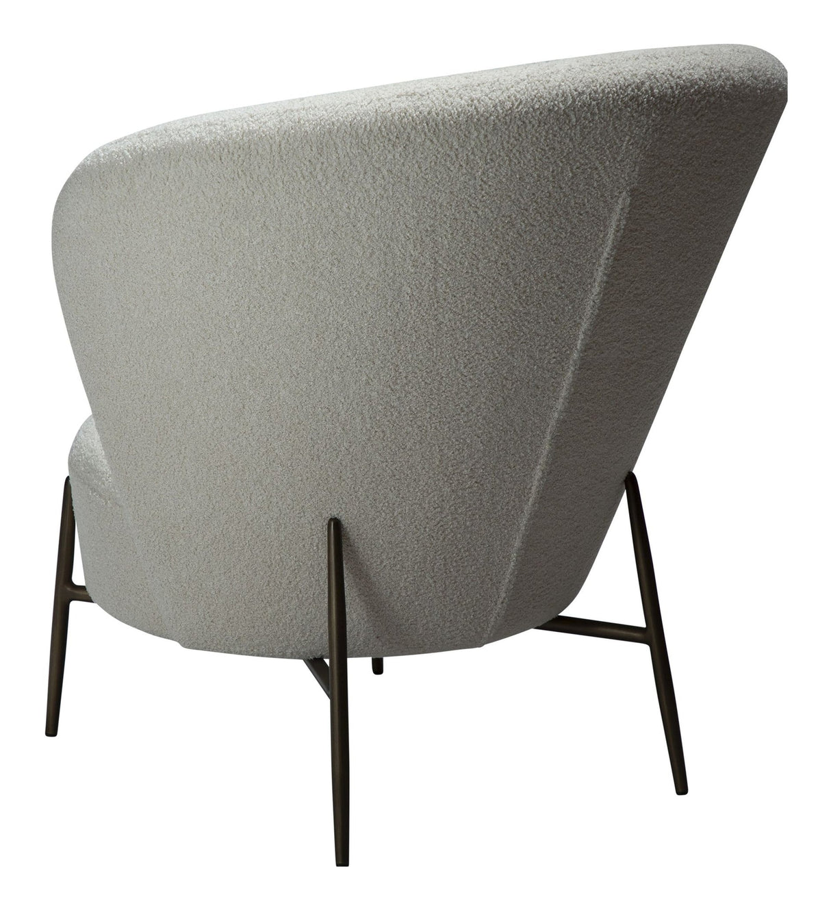 ORBIT Lounge Chair, White/beige Fabric