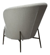 ORBIT Lounge Chair, White/beige Fabric