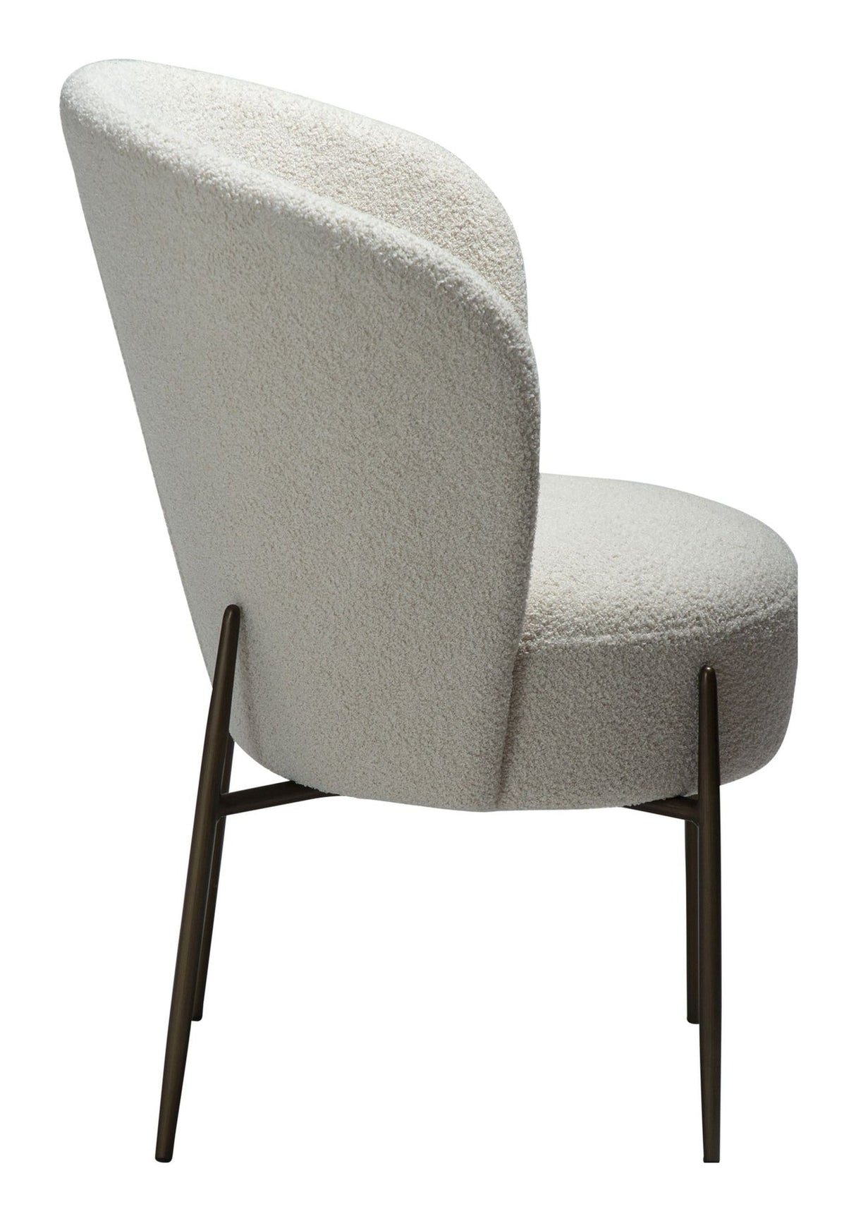 ORBIT Dining chair, White/beige Fabric