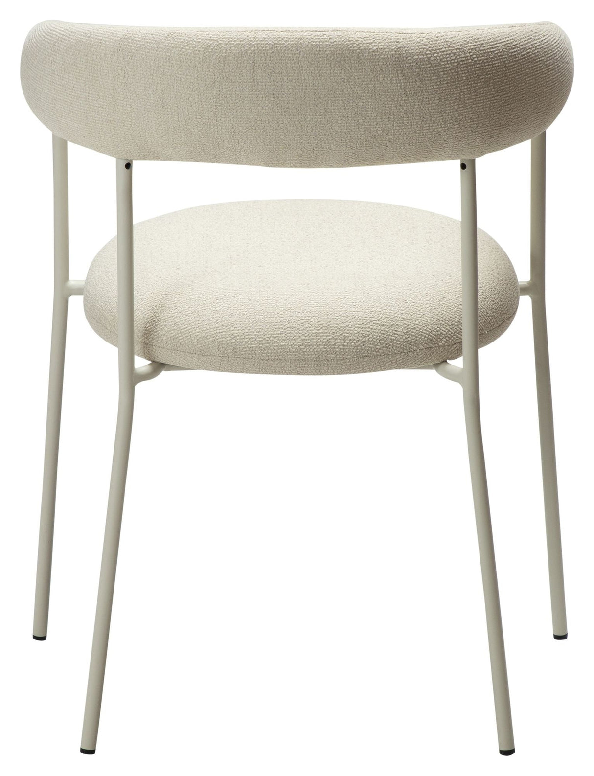 PLENTI Dining chair with armrests, Beige Bouclé