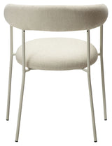 PLENTI Dining chair with armrests, Beige Bouclé