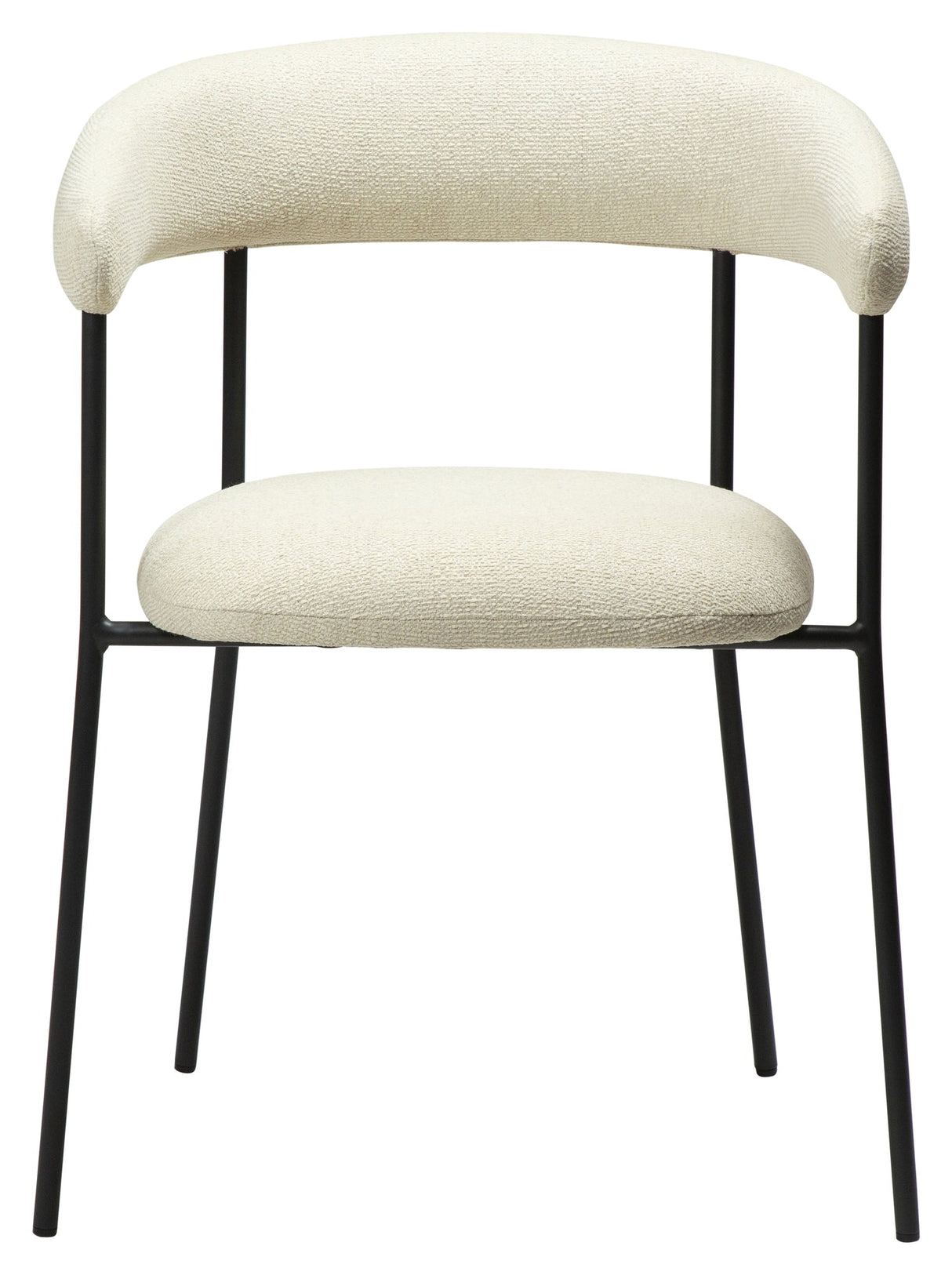 PLENTI Dining chair with armrests, White/Beige