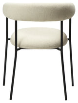 PLENTI Dining chair with armrests, White/Beige