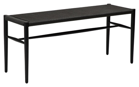 SAVA Bench, black metal, paper yarn