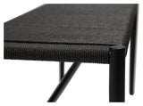 SAVA Bench, black metal, paper yarn