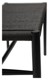 SAVA Bench, black metal, paper yarn