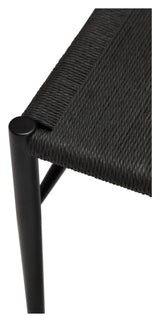 SAVA Bench, black metal, paper yarn