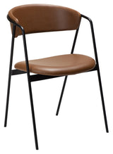 SWELL Dining chair, light brown art. Leather