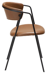 SWELL Dining chair, light brown art. Leather