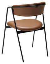 SWELL Dining chair, light brown art. Leather