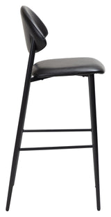 TUSH Bar stool, black art. Leather