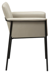 VALE Dining chair with armrests, Gray