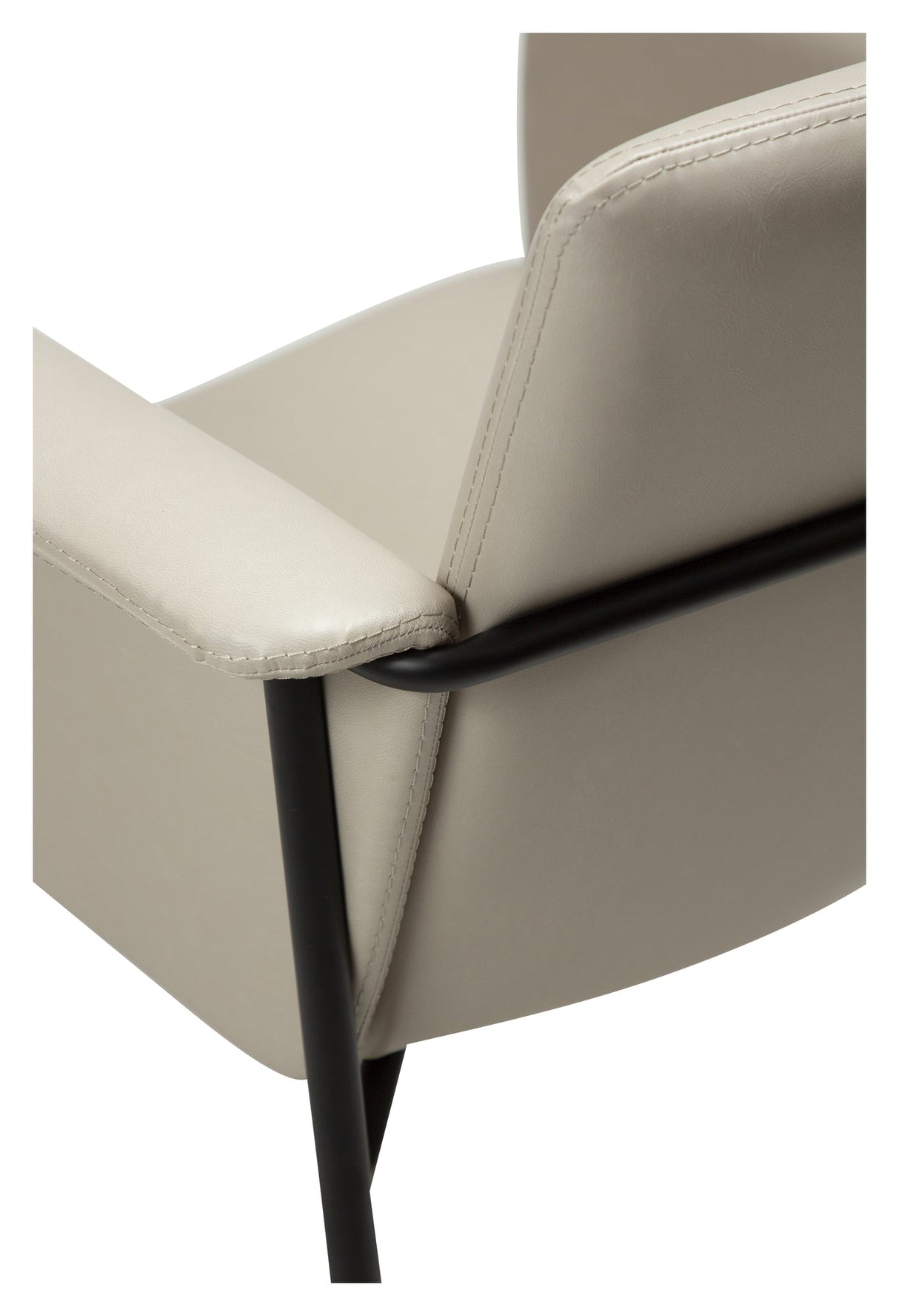 VALE Dining chair with armrests, Gray