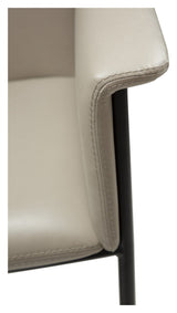 VALE Dining chair with armrests, Gray