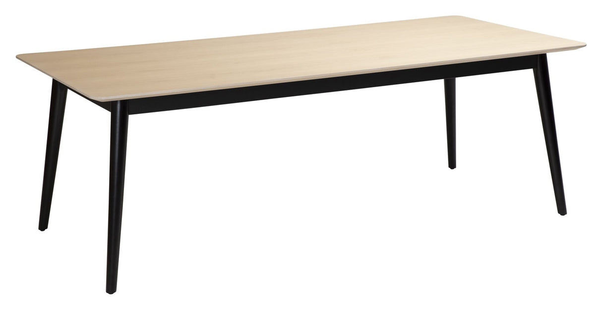 YOLO Dining table 220x100, white washed oak veneer