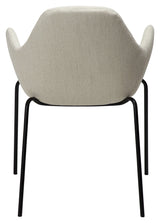 ZIMMER Dining chair with armrests, White/Beige