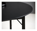 Savona Dining Table Black/Oak, Ø120