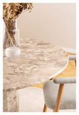 Messina, Dining table - latte/marble