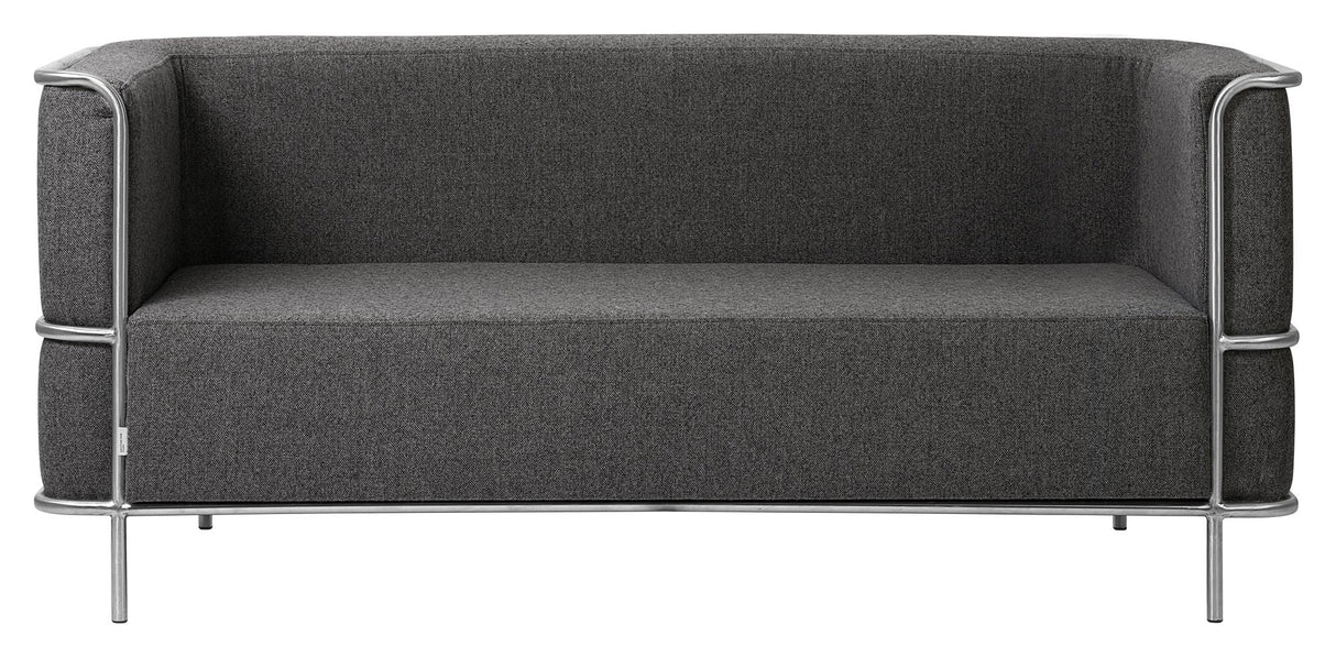 Modernist 2-pers. Sofa, Dark gray wool