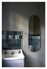 Wall mirror, 133 cm, Brass