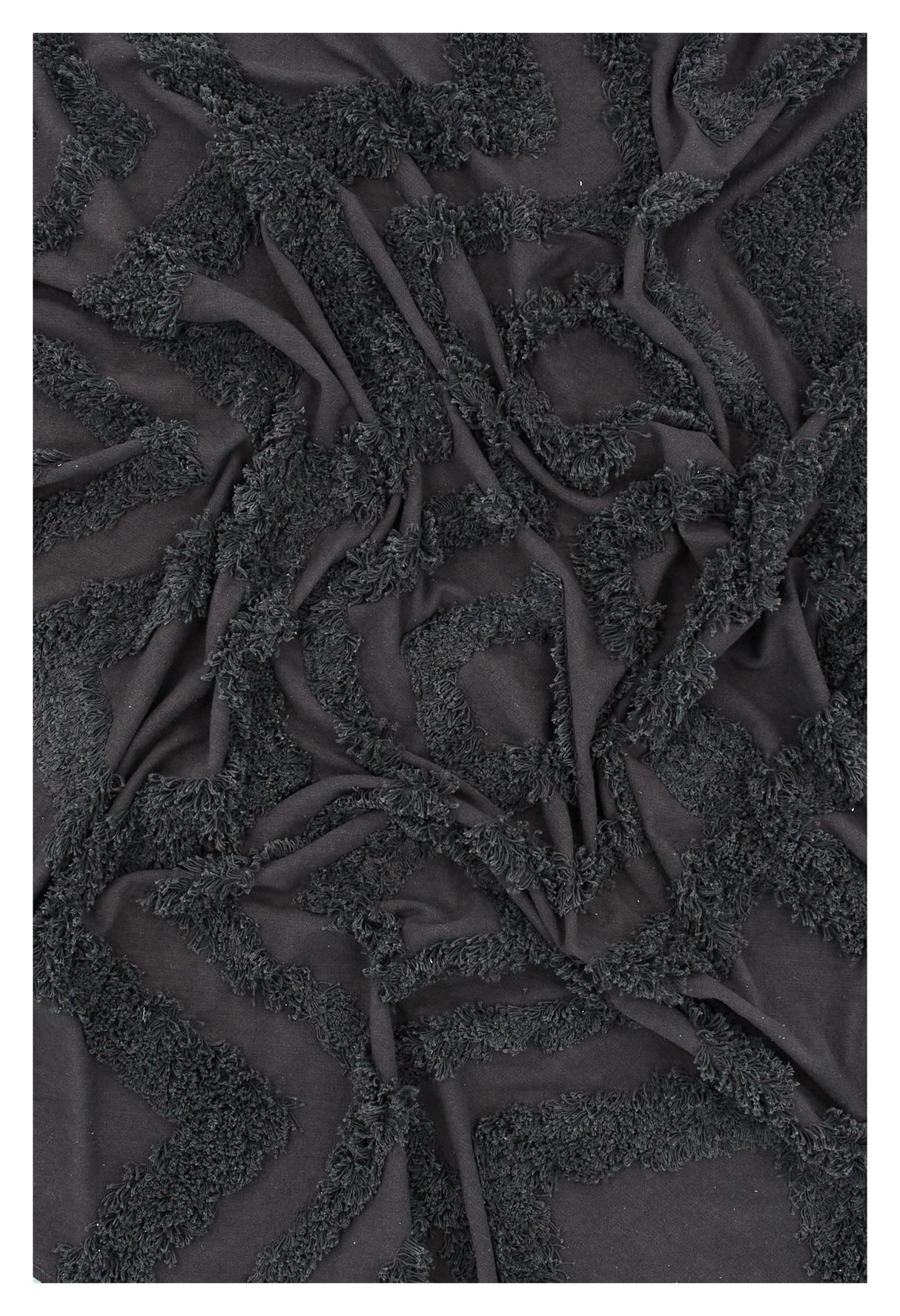 Hilma Cotton Blanket, Ø200 - Dark Gray