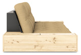 Base Sofa bed with Sideboxes, Wheat Beige/black